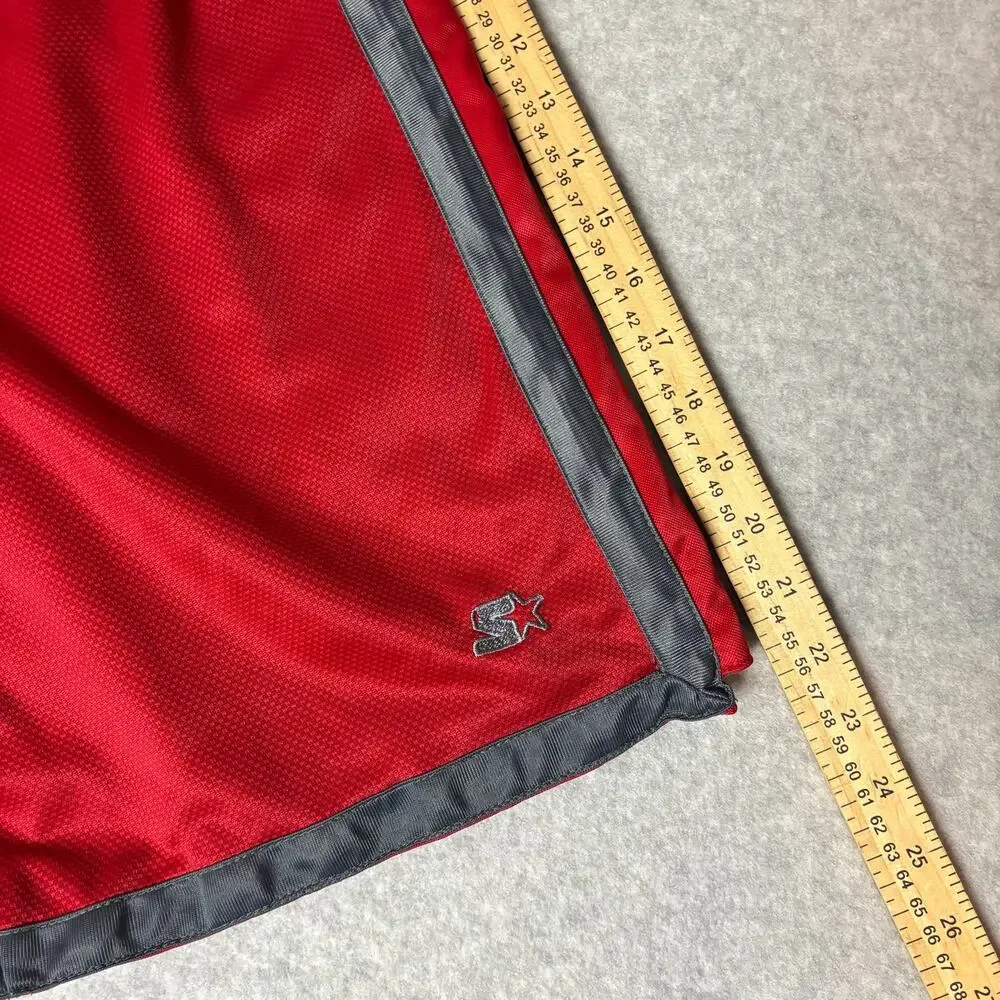 Vintage 90s Y2K Starter Men's Red/Gray Basketball Athletic Shorts - Size S